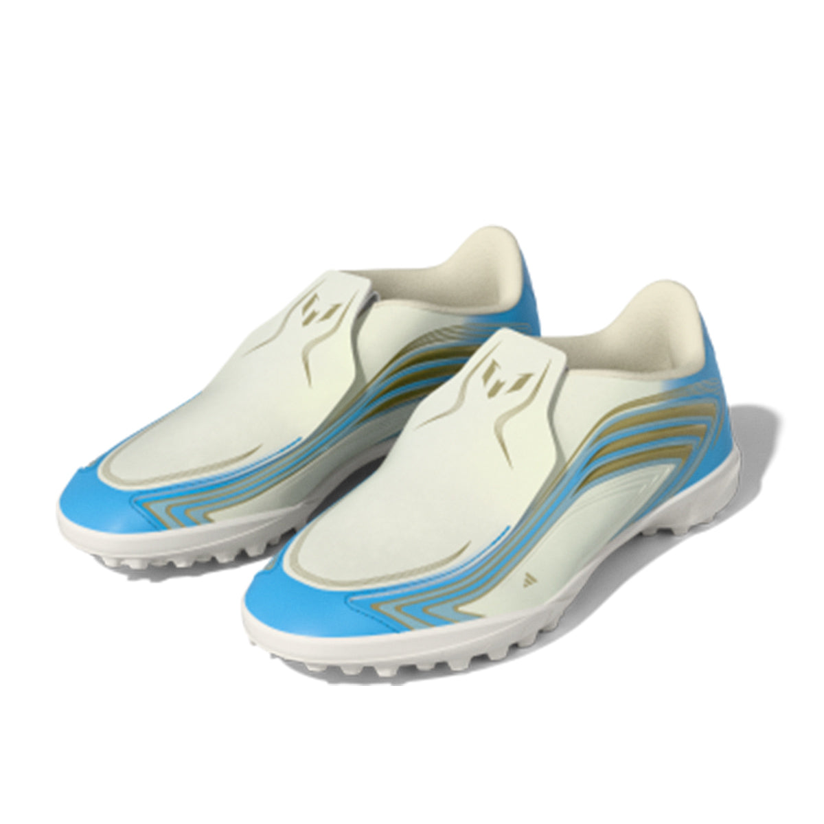 ADIDAS F50 MESSI LEAGUE LACELESS TF J - IVORY/SEMI BLUE BURST/ICEY BLUE