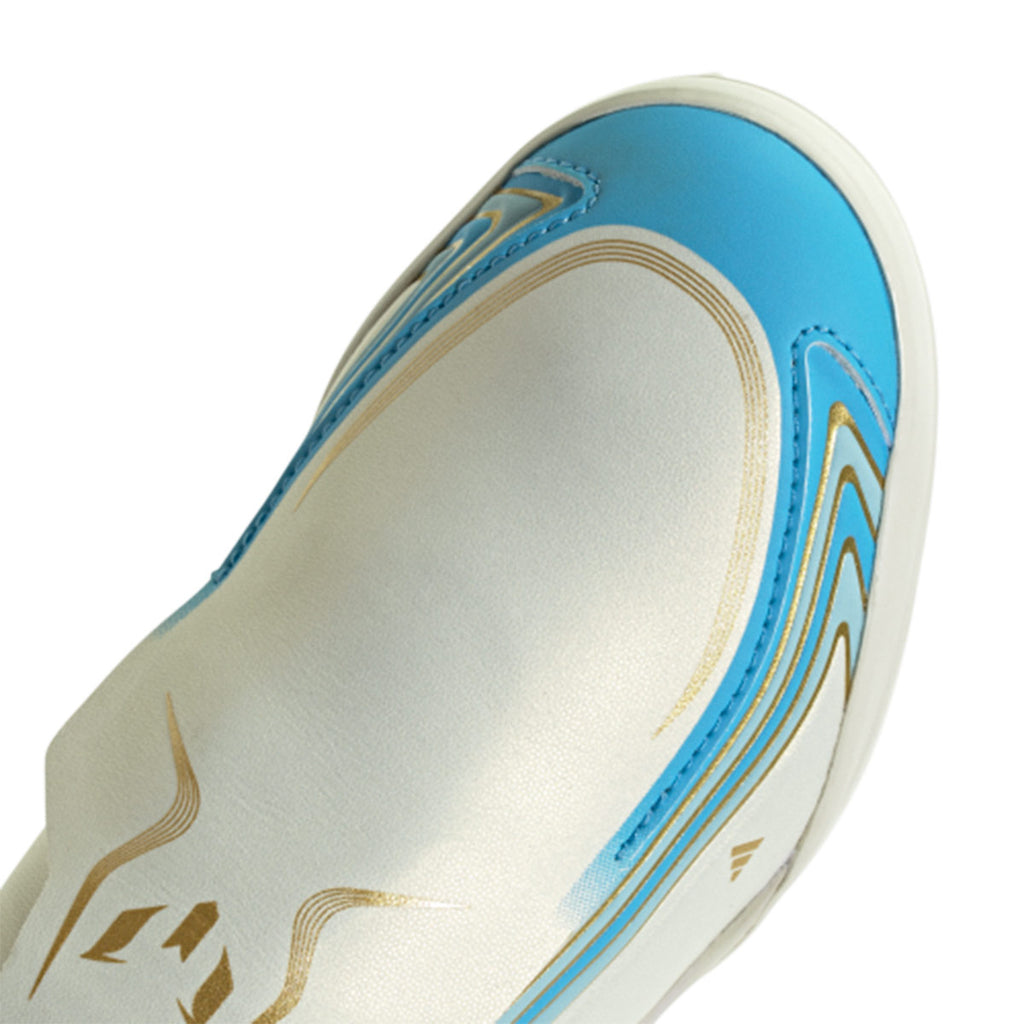 ADIDAS F50 MESSI LEAGUE LACELESS TF J - IVORY/SEMI BLUE BURST/ICEY BLUE