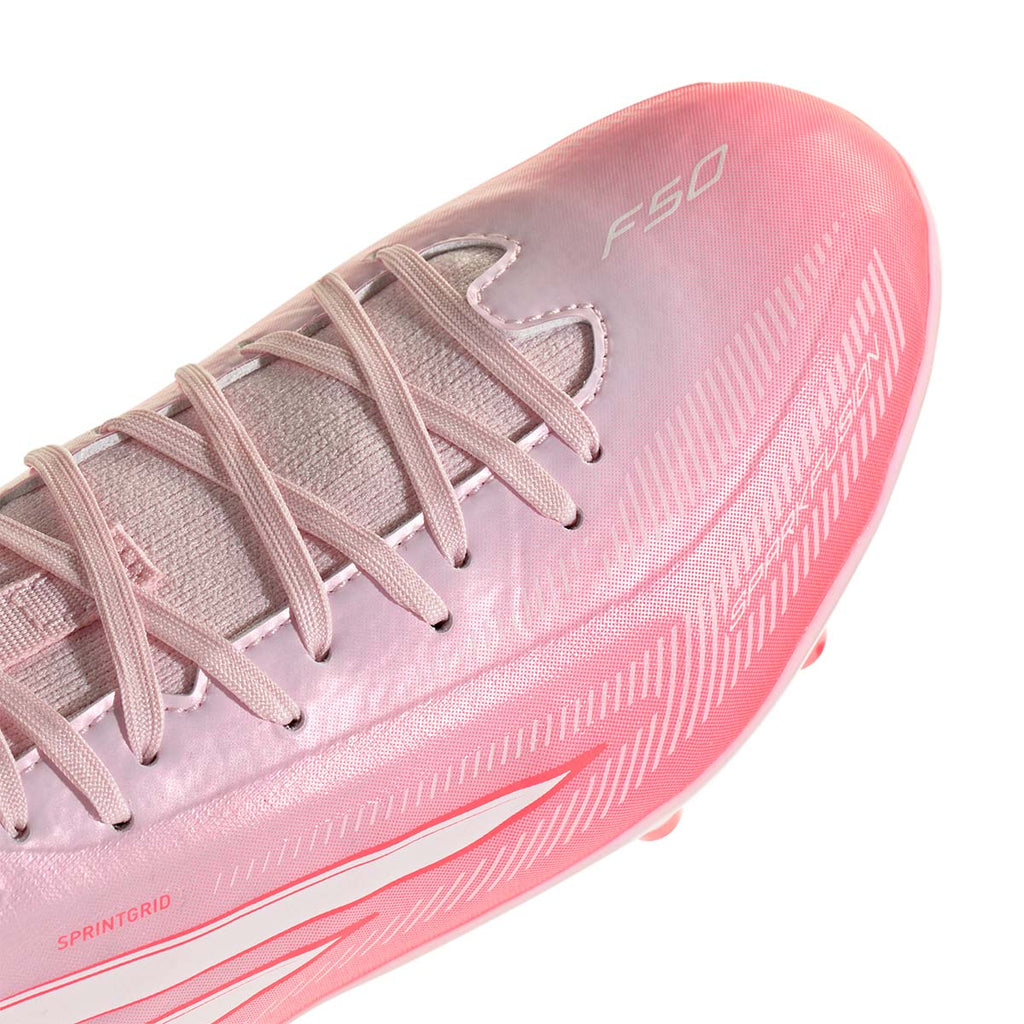 ADIDAS F50 SPARKFUSION LEAGUE FG/AG J - SOLAR TURBO/FTWR WHITE/DISTILLED PINK