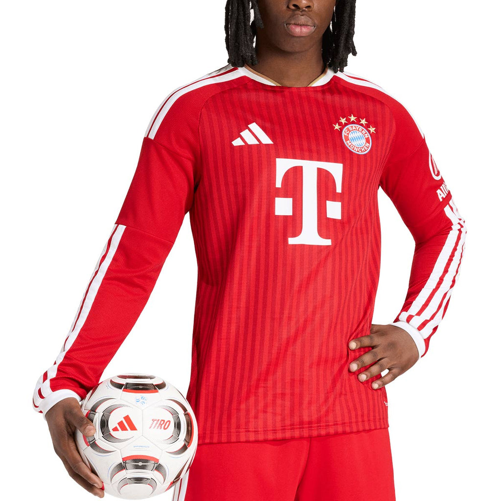 ADIDAS BAYERN MUNICH 2026/2027 HOME REPLICA LONG SLEEVE JERSEY - BETTER SCARLET/WHITE