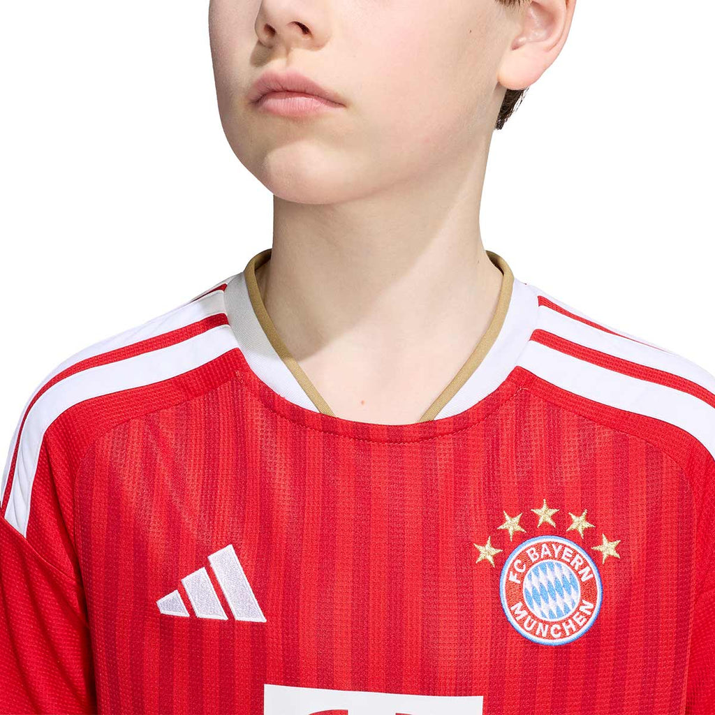 ADIDAS BAYERN MUNICH 2026/2027 HOME KIDS JERSEY - BETTER SCARLET/WHITE