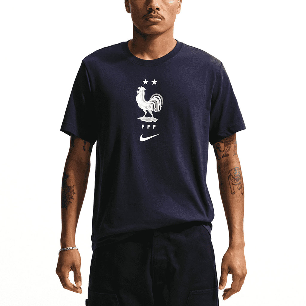 NIKE FRANCE 2026 CREST TEE - BLACKENED BLUE