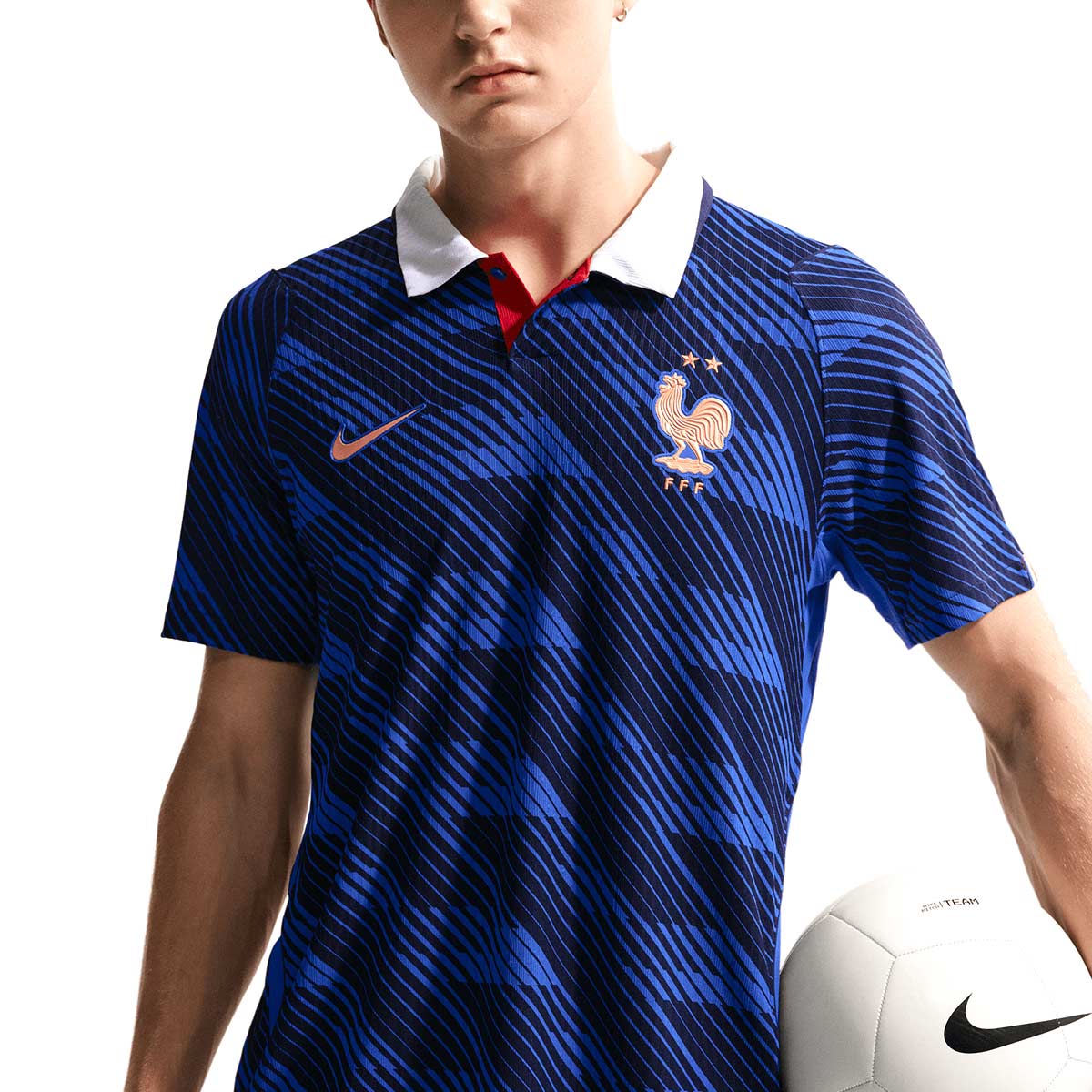 NIKE FRANCE 2026 HOME PLAYER JERSEY - GAME ROYAL/METALLIC COPPER