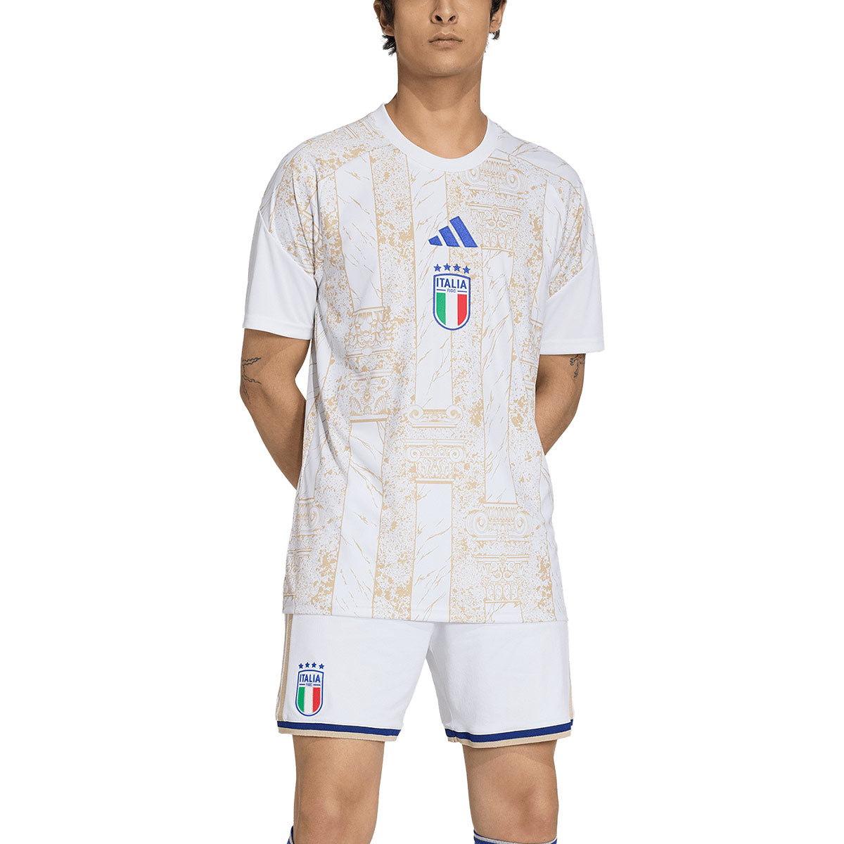 ADIDAS ITALY 2026 HOME PRE SHIRT - WHITE/HAZY BEIGE