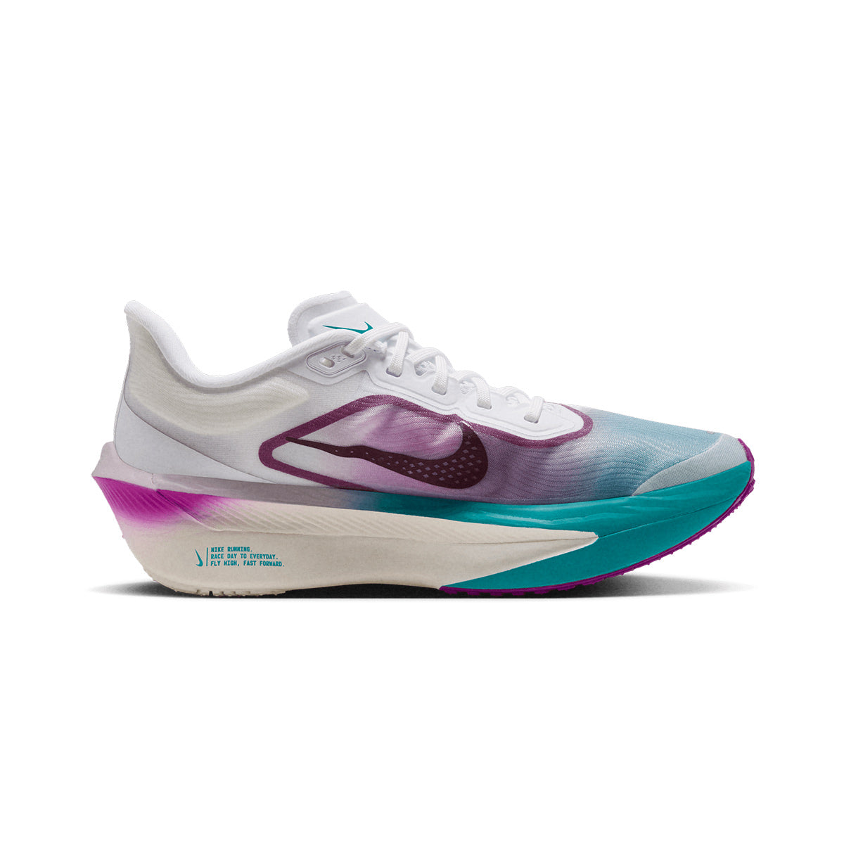 NIKE WOMEN ZOOM FLY 6 - WHITE/MYSTICDATES/VIVIDPURPLE/ENERGY