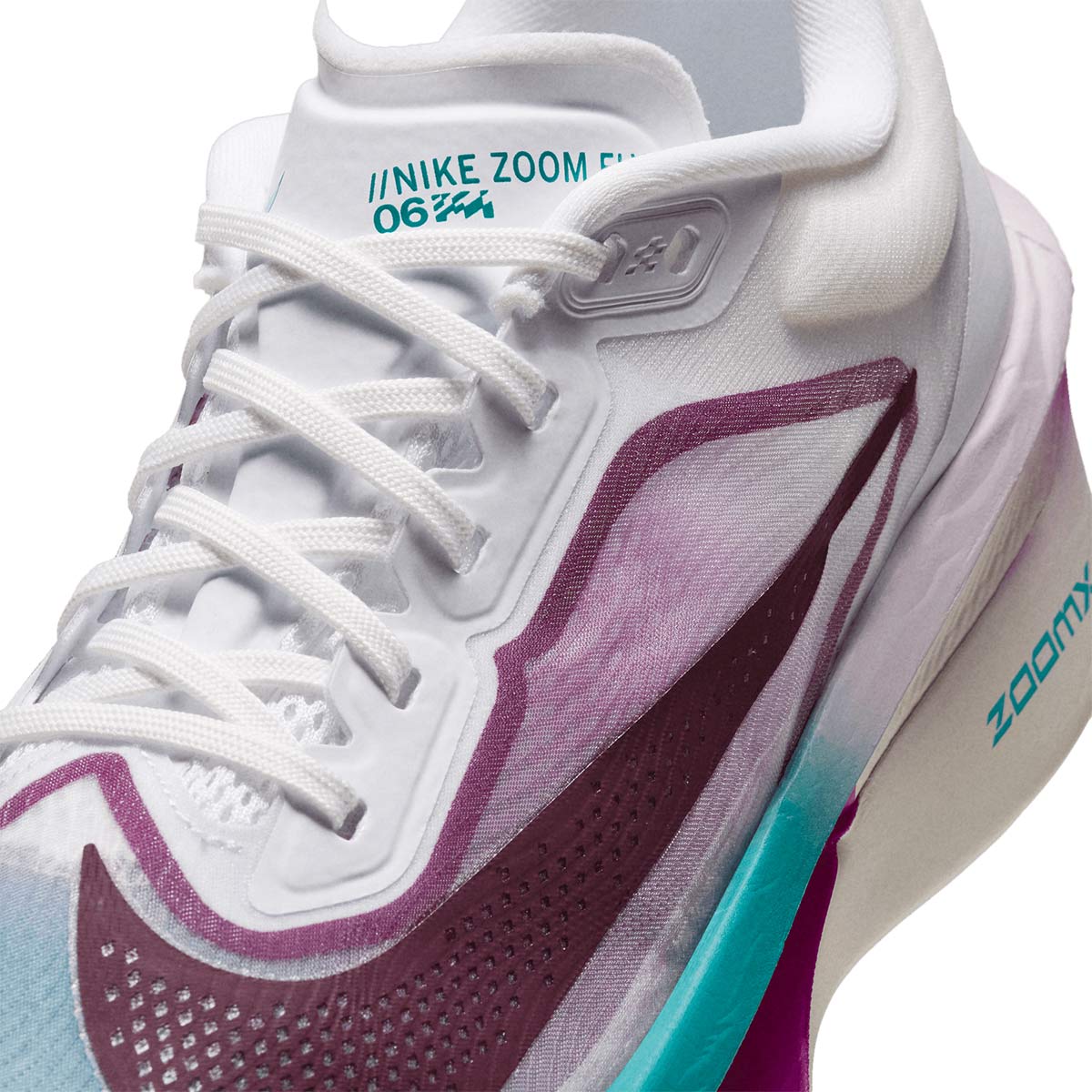 NIKE WOMEN ZOOM FLY 6 - WHITE/MYSTICDATES/VIVIDPURPLE/ENERGY