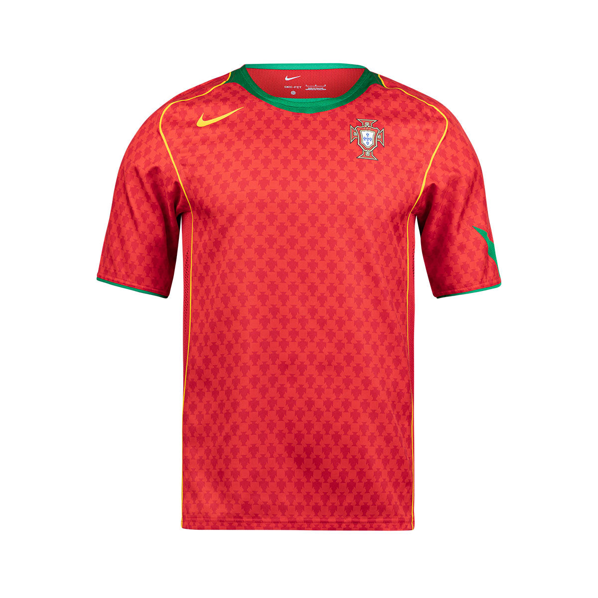 NIKE PORTUGAL 2004 RE ISSUE JERSEY - SPORT RED/PINE GREEN/YELLOW OCHRE