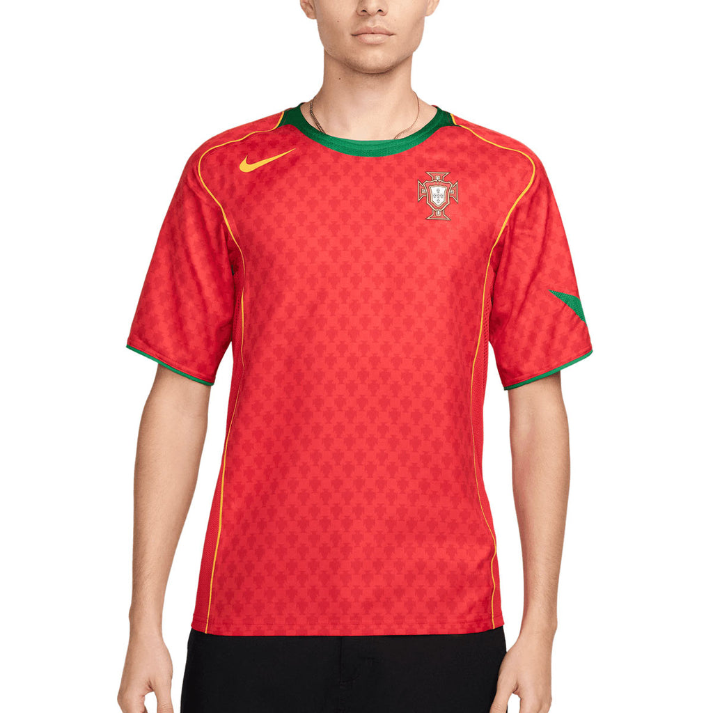 NIKE PORTUGAL 2004 RE ISSUE JERSEY - SPORT RED/PINE GREEN/YELLOW OCHRE