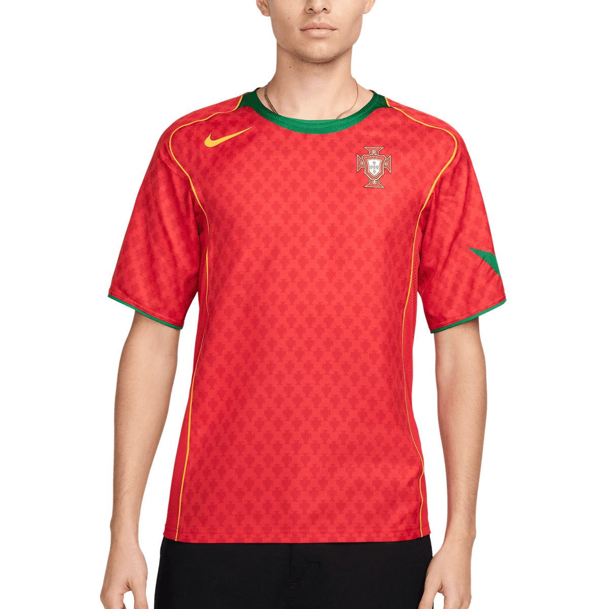 NIKE PORTUGAL 2004 RE ISSUE JERSEY - SPORT RED/PINE GREEN/YELLOW OCHRE