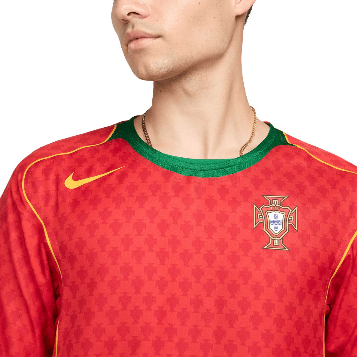 NIKE PORTUGAL 2004 RE ISSUE JERSEY - SPORT RED/PINE GREEN/YELLOW OCHRE