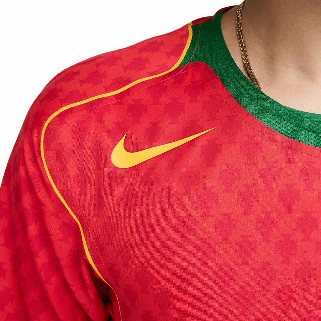 NIKE PORTUGAL 2004 RE ISSUE JERSEY - SPORT RED/PINE GREEN/YELLOW OCHRE