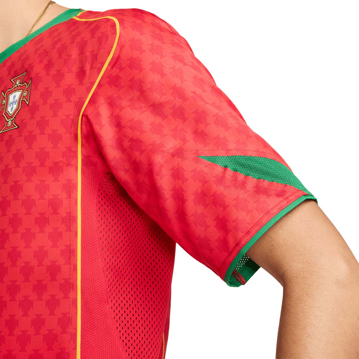 NIKE PORTUGAL 2004 RE ISSUE JERSEY - SPORT RED/PINE GREEN/YELLOW OCHRE