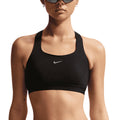 NIKE WOMEN SWIFT HIGH SUPPORT LIGHTLY LINED SPORT BRA - BLACK/REFLECTIVESILV