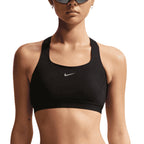 NIKE WOMEN SWIFT HIGH SUPPORT LIGHTLY LINED SPORT BRA - BLACK/REFLECTIVESILV