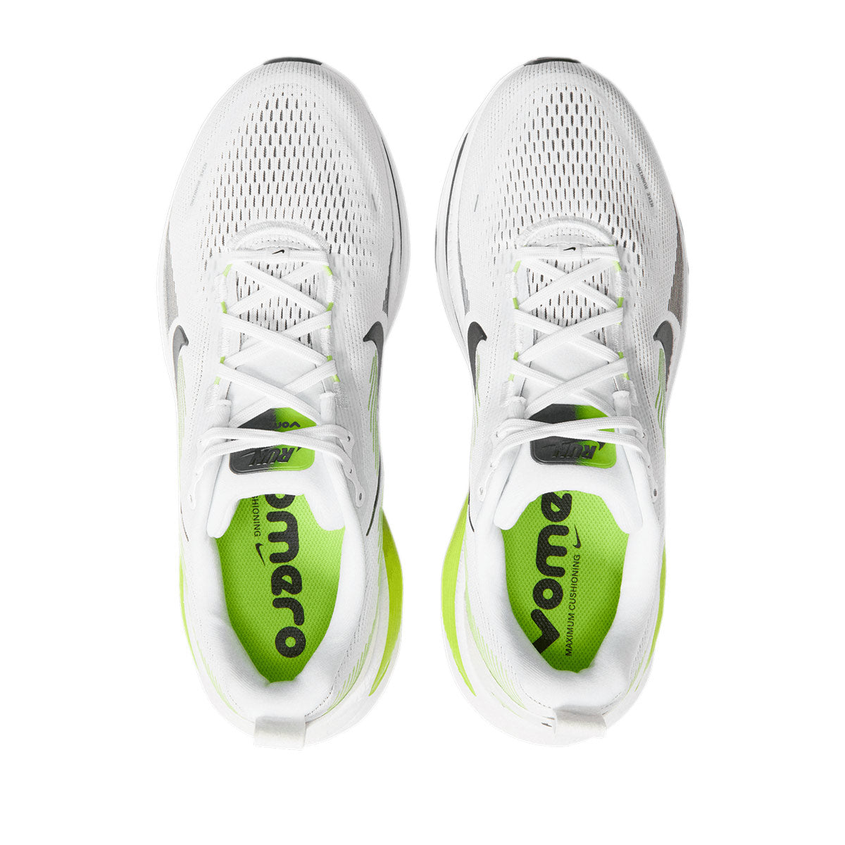 NIKE MEN VOMERO 18 - WHITE/BLACK/LEMONVENOM/DARKGREY
