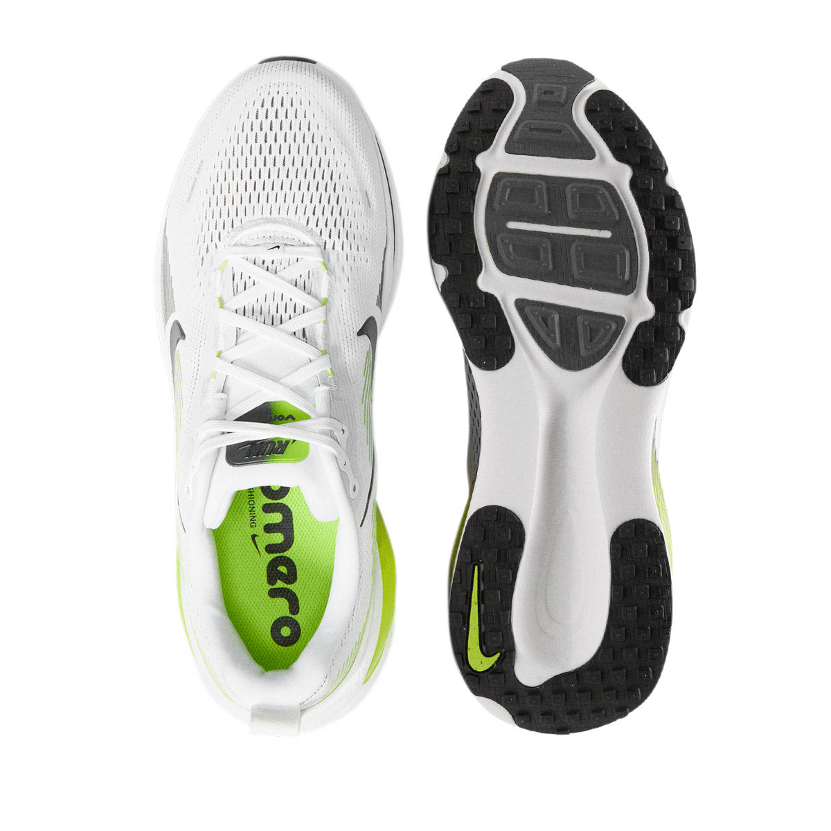 NIKE MEN VOMERO 18 - WHITE/BLACK/LEMONVENOM/DARKGREY
