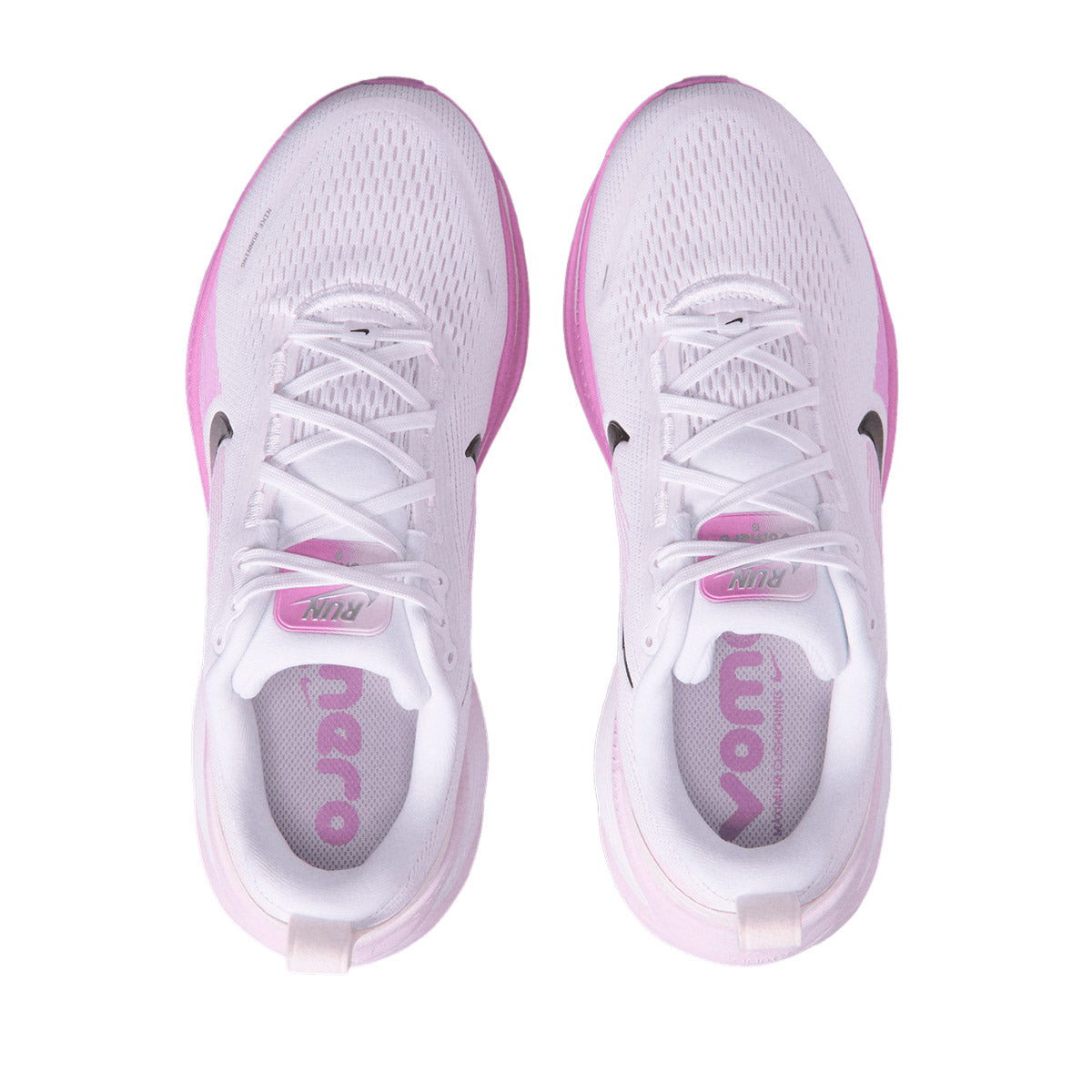 NIKE WOMEN VOMERO 18 - WHITE/BLACK/BLEACHEDLILAC/LTMAGENTA
