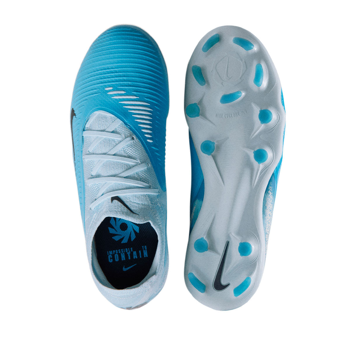 NIKE JR PHANTOM 6 LOW PRO ERLING HAALAND FG/MG - BALTIC BLUE/BLUE ECLIPSE/GLACIER BLUE