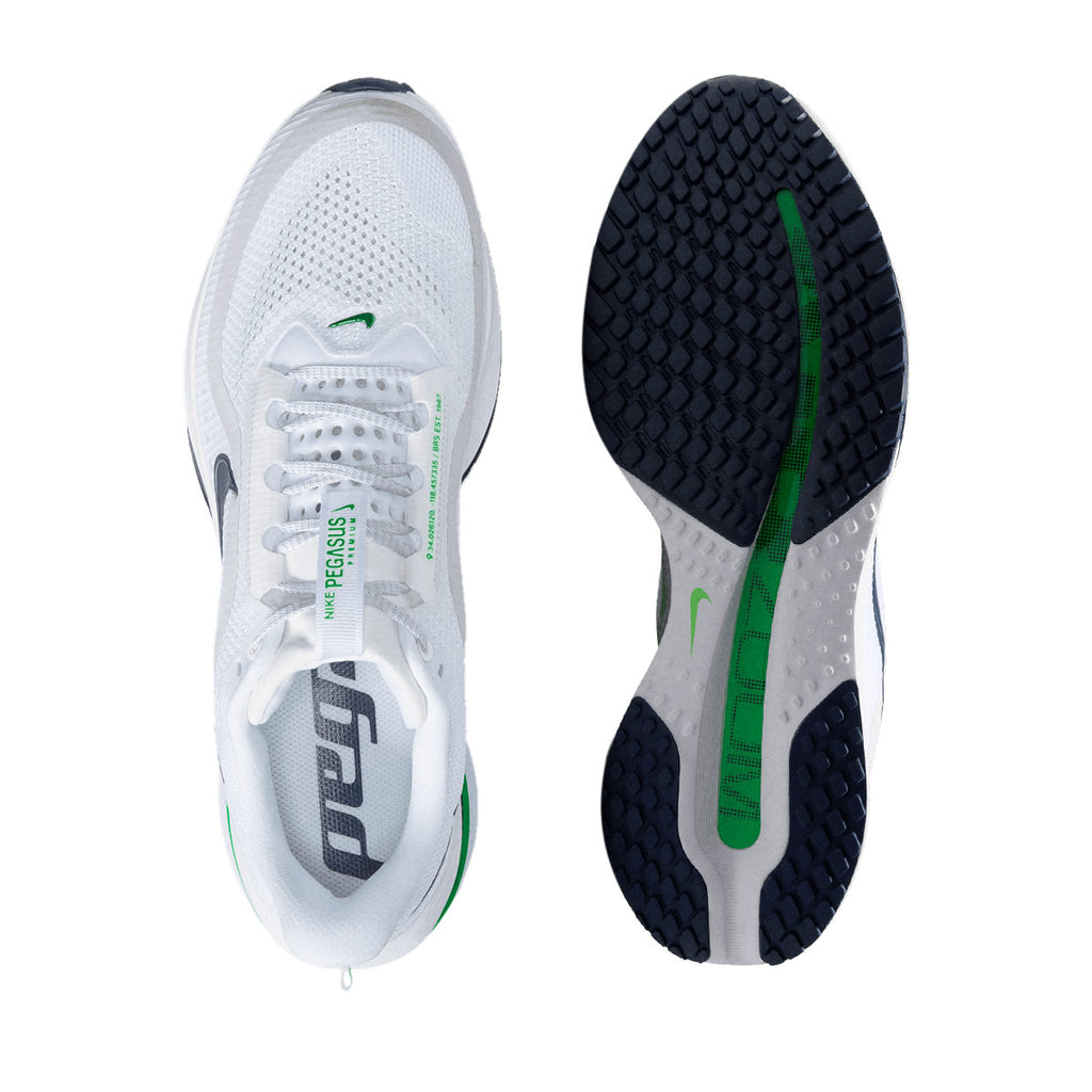 NIKE MEN PEGASUS PREMIUM - WHITE/GREENSPARK/MIDNIGHTNAVY
