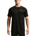 NIKE MEN STRIDE RUNNING SHORT SLEEVE TOP  - BLACK/REFLECTIVESILV