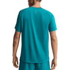 NIKE MEN STRIDE RUNNING SHORT SLEEVE TOP  - BRIGHTSPRUCE/REFLECTIVESILV