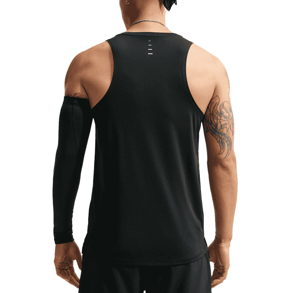 NIKE MEN STRIDE RUNNING TANK TOP - BLACK/REFLECTIVESILV