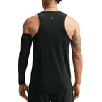 NIKE MEN STRIDE RUNNING TANK TOP - BLACK/REFLECTIVESILV