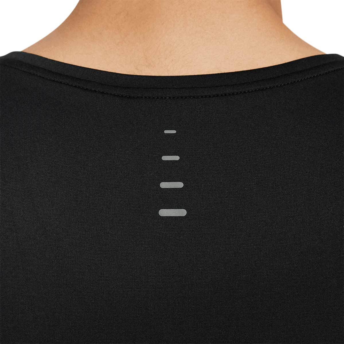 NIKE MEN STRIDE RUNNING TANK TOP - BLACK/REFLECTIVESILV