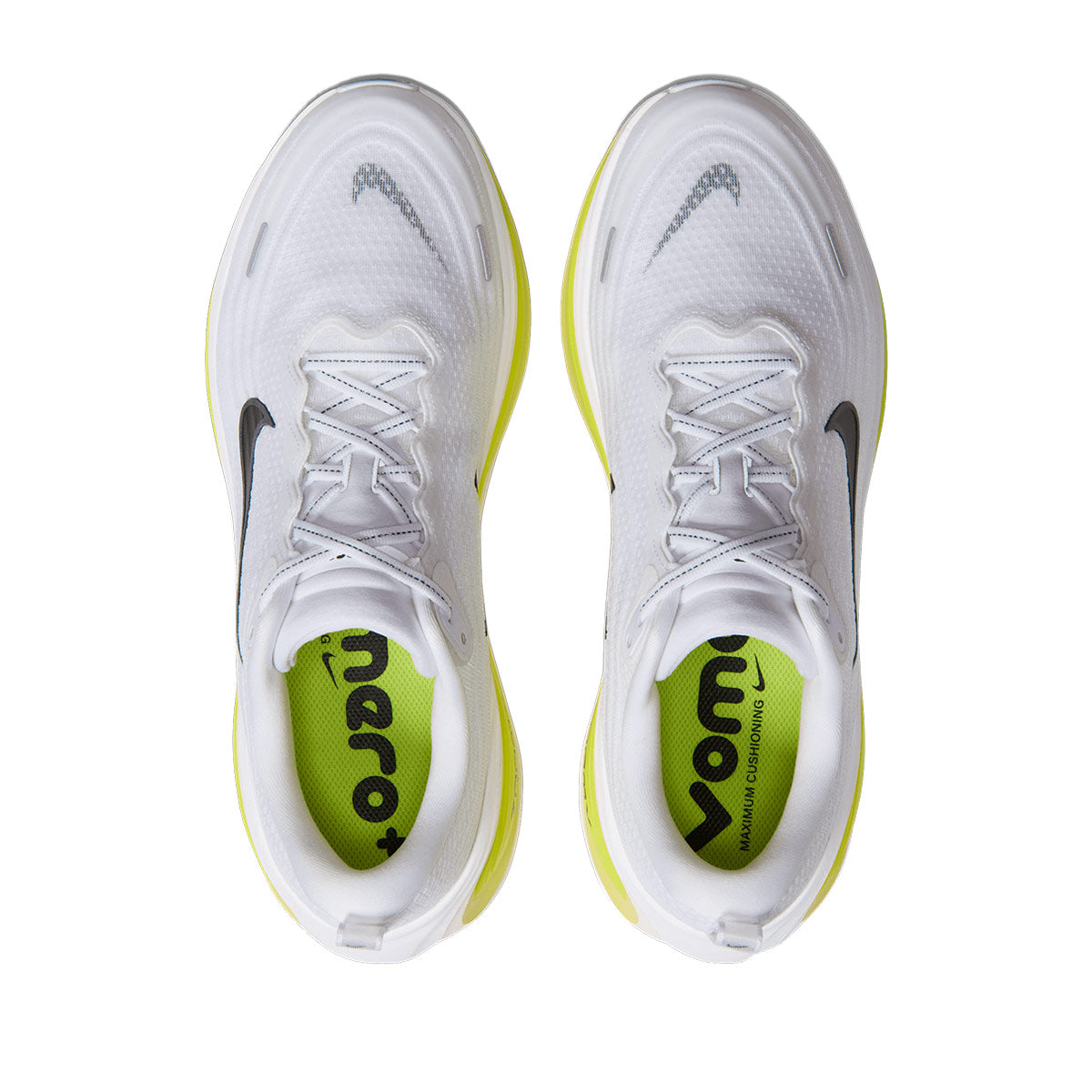 NIKE MEN VOMERO PLUS - WHITE/BLACK/LEMONVENOM/ELECTRICYELLOW