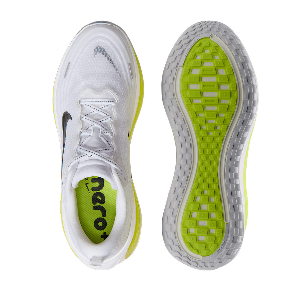 NIKE MEN VOMERO PLUS - WHITE/BLACK/LEMONVENOM/ELECTRICYELLOW