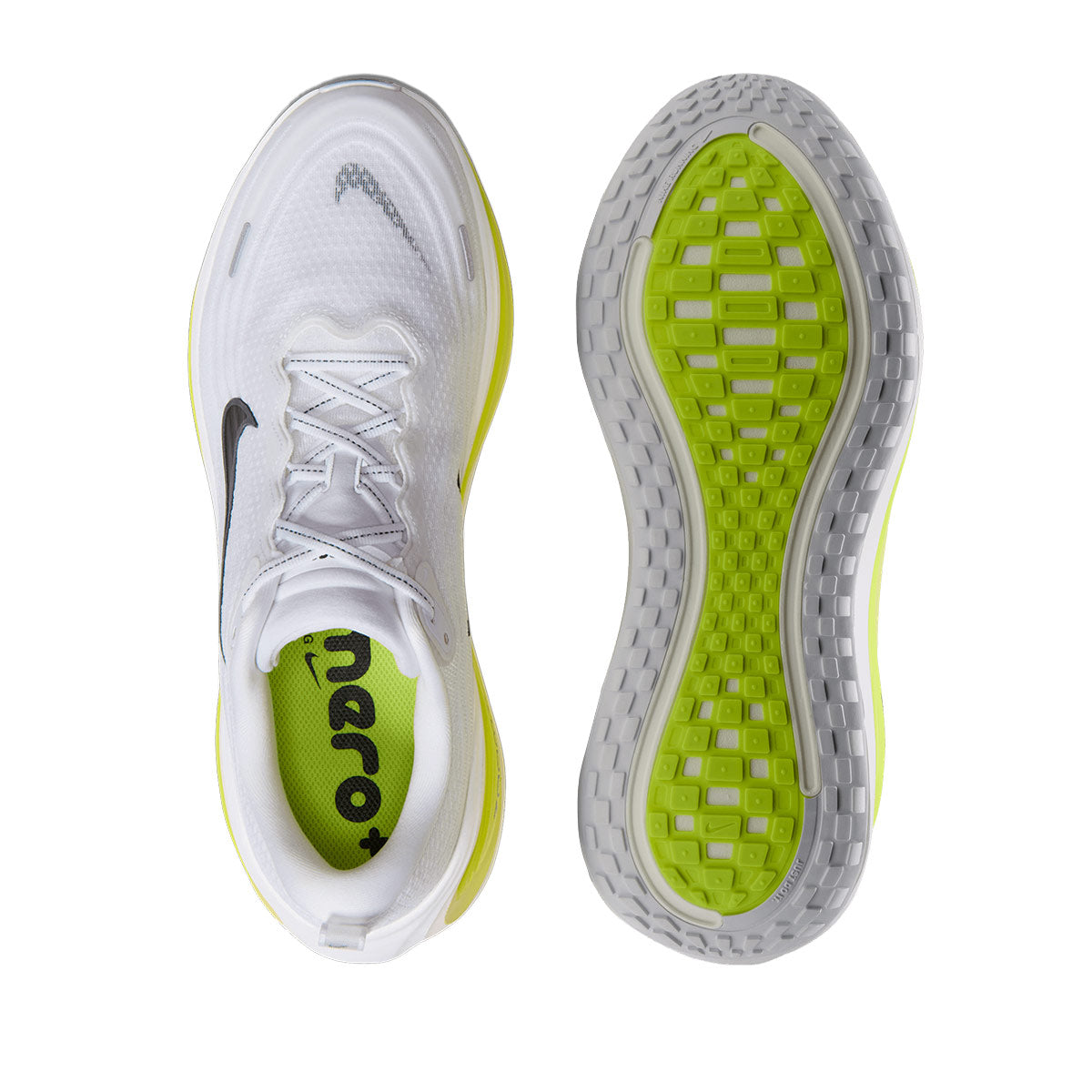 NIKE MEN VOMERO PLUS - WHITE/BLACK/LEMONVENOM/ELECTRICYELLOW