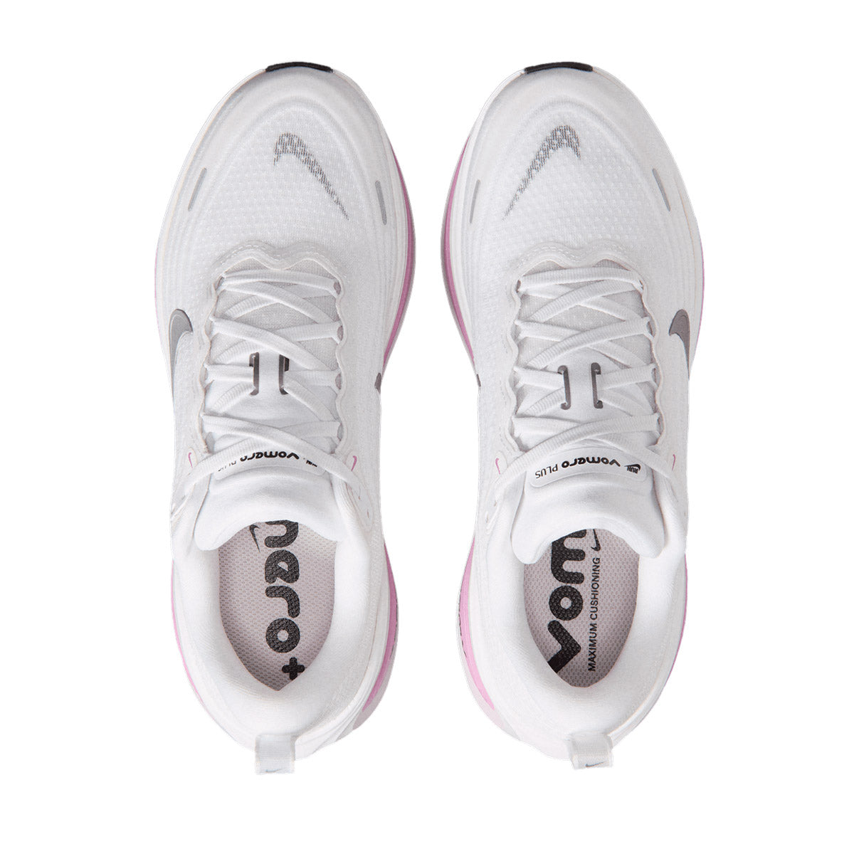 NIKE WOMEN VOMERO PLUS - WHITE/METALLICSILVER/BLEACHEDLILAC