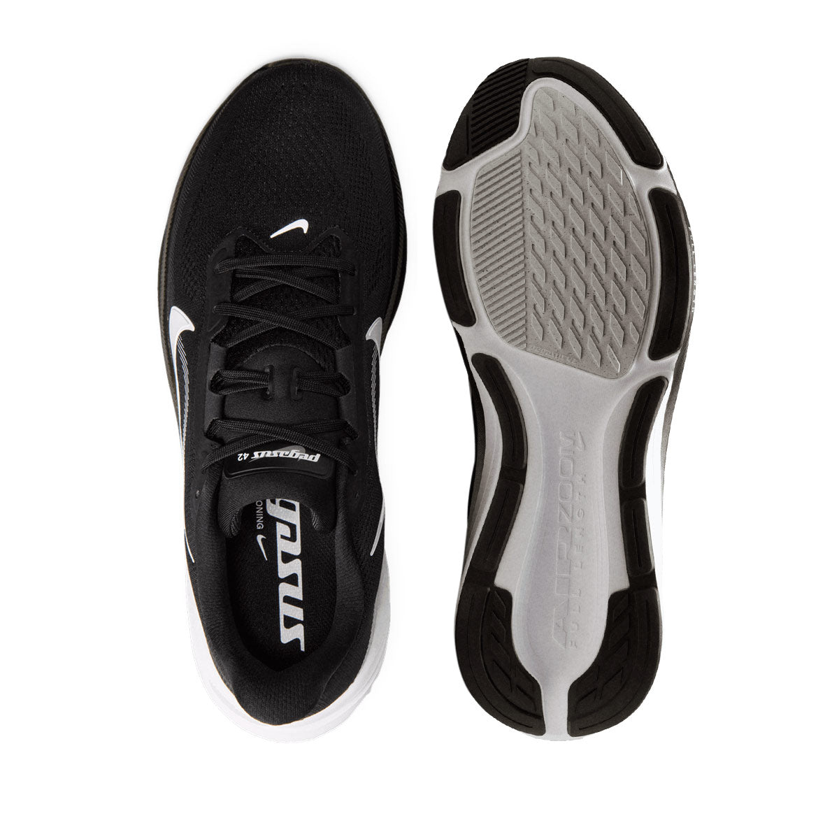 NIKE MEN AIR ZOOM PEGASUS 42 - BLACK/WHITE/PHOTONDUST