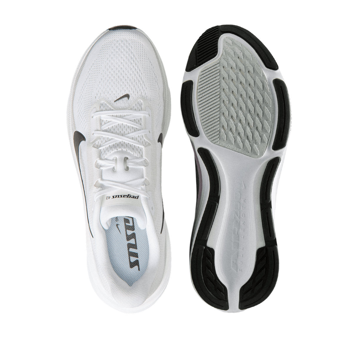 NIKE MEN AIR ZOOM PEGASUS 42 - WHITE/BLACK/PHOTONDUST