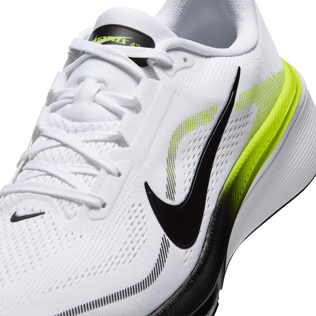 NIKE MEN AIR ZOOM PEGASUS 42 - WHITE/BLACK/LEMONVENOM/WHITE