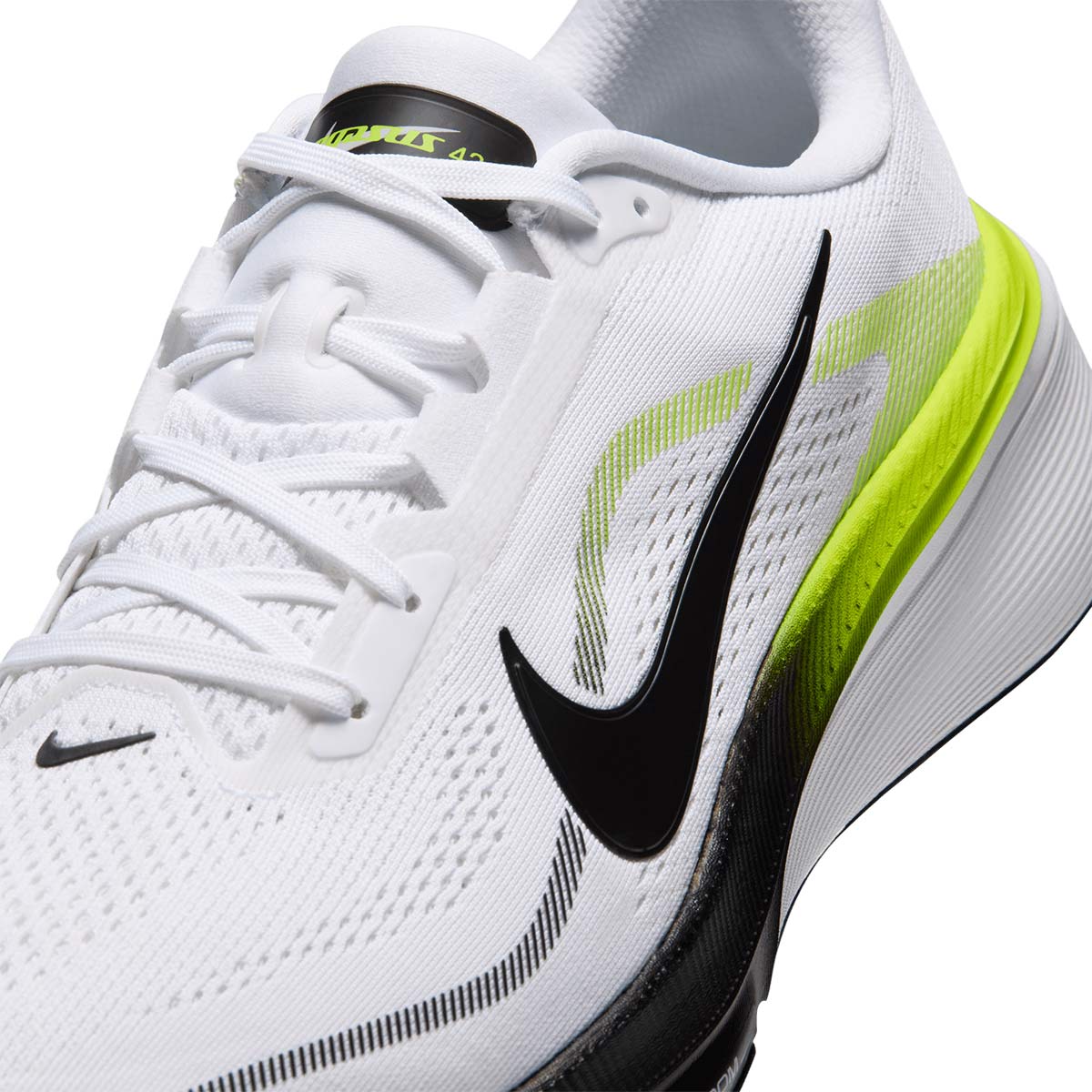 NIKE MEN AIR ZOOM PEGASUS 42 - WHITE/BLACK/LEMONVENOM/WHITE