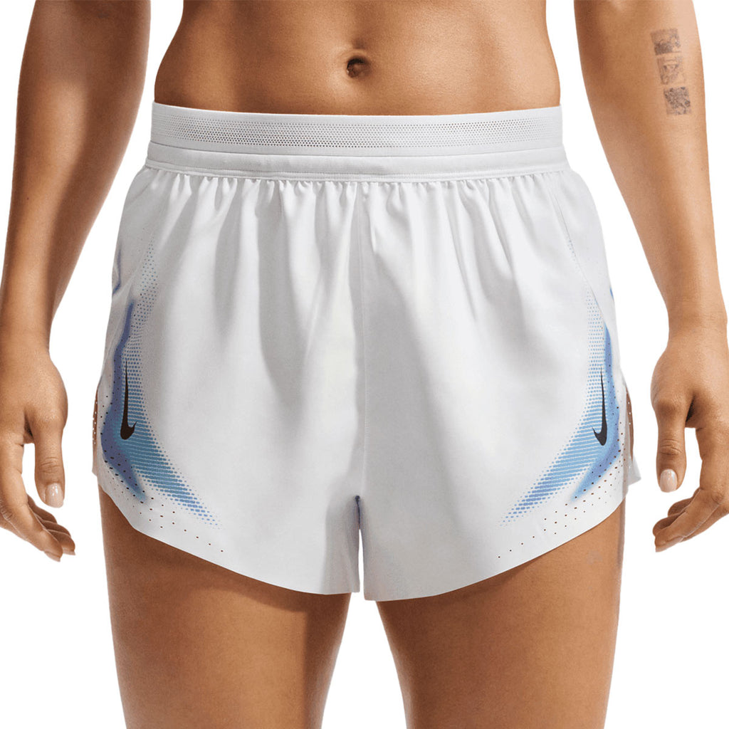 NIKE WOMEN AEROSWIFT 3 INCHES SHORTS - WHITE/BLACK