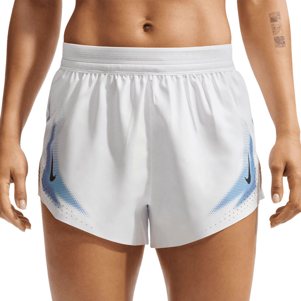 NIKE WOMEN AEROSWIFT 3 INCHES SHORTS - WHITE/BLACK