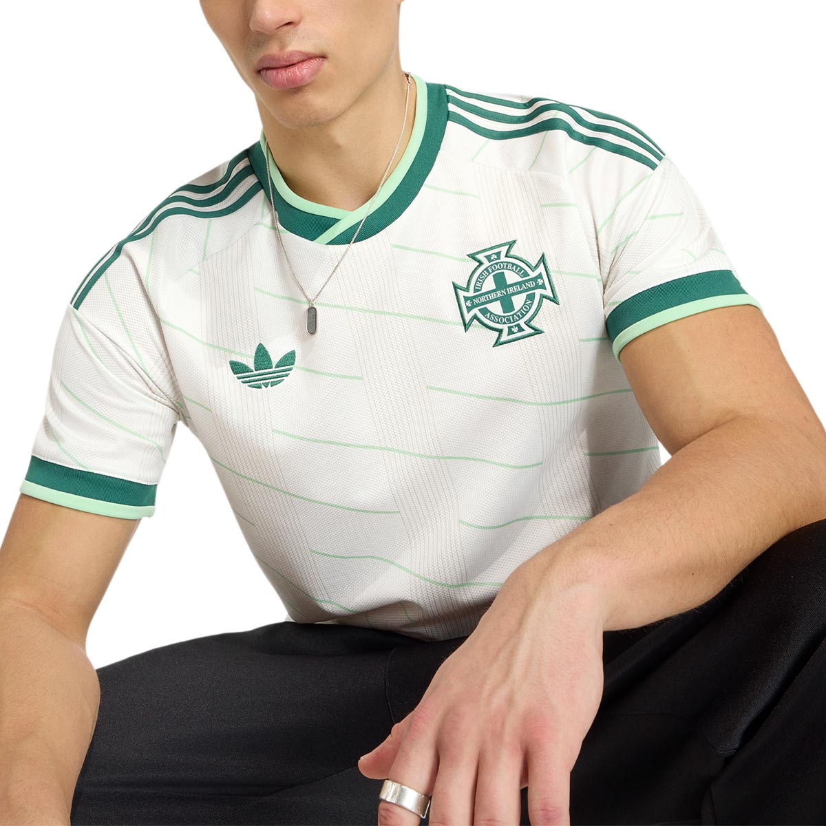 ADIDAS NORTHERN IRELAND 2026 AWAY REPLICA JERSEY - CLOUD WHITE/TECH FOREST