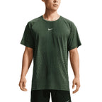 NIKE MEN AERO FIT SHORT SLEEVE RUNNING TOP - BLACK/VOLTAGEGREEN/REFLECTIVESILV