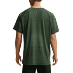 NIKE MEN AERO FIT SHORT SLEEVE RUNNING TOP - BLACK/VOLTAGEGREEN/REFLECTIVESILV