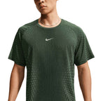 NIKE MEN AERO FIT SHORT SLEEVE RUNNING TOP - BLACK/VOLTAGEGREEN/REFLECTIVESILV