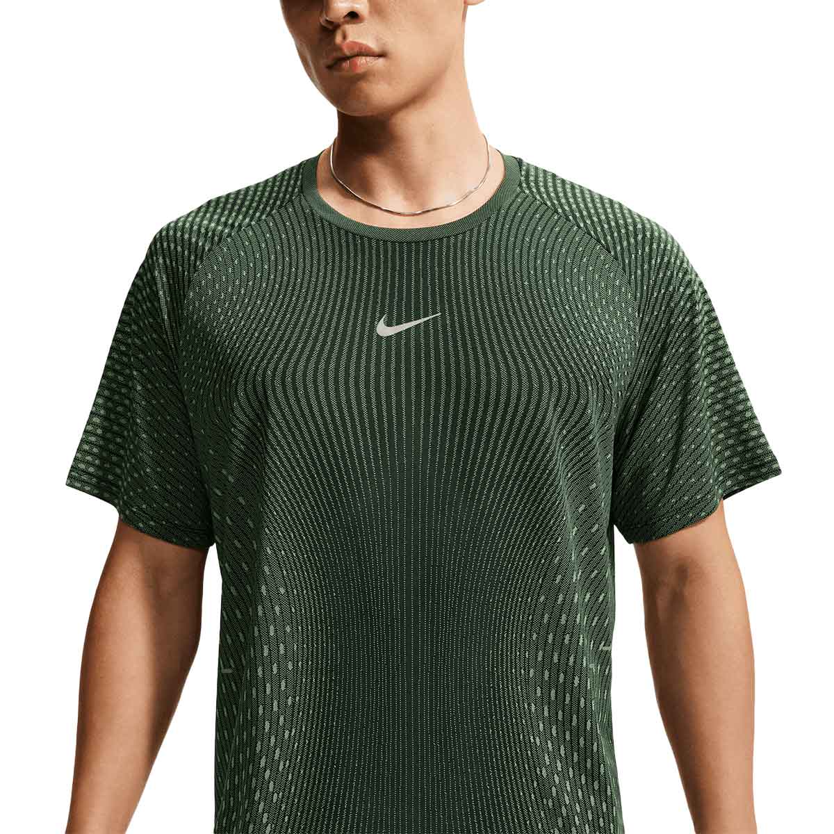NIKE MEN AERO FIT SHORT SLEEVE RUNNING TOP - BLACK/VOLTAGEGREEN/REFLECTIVESILV