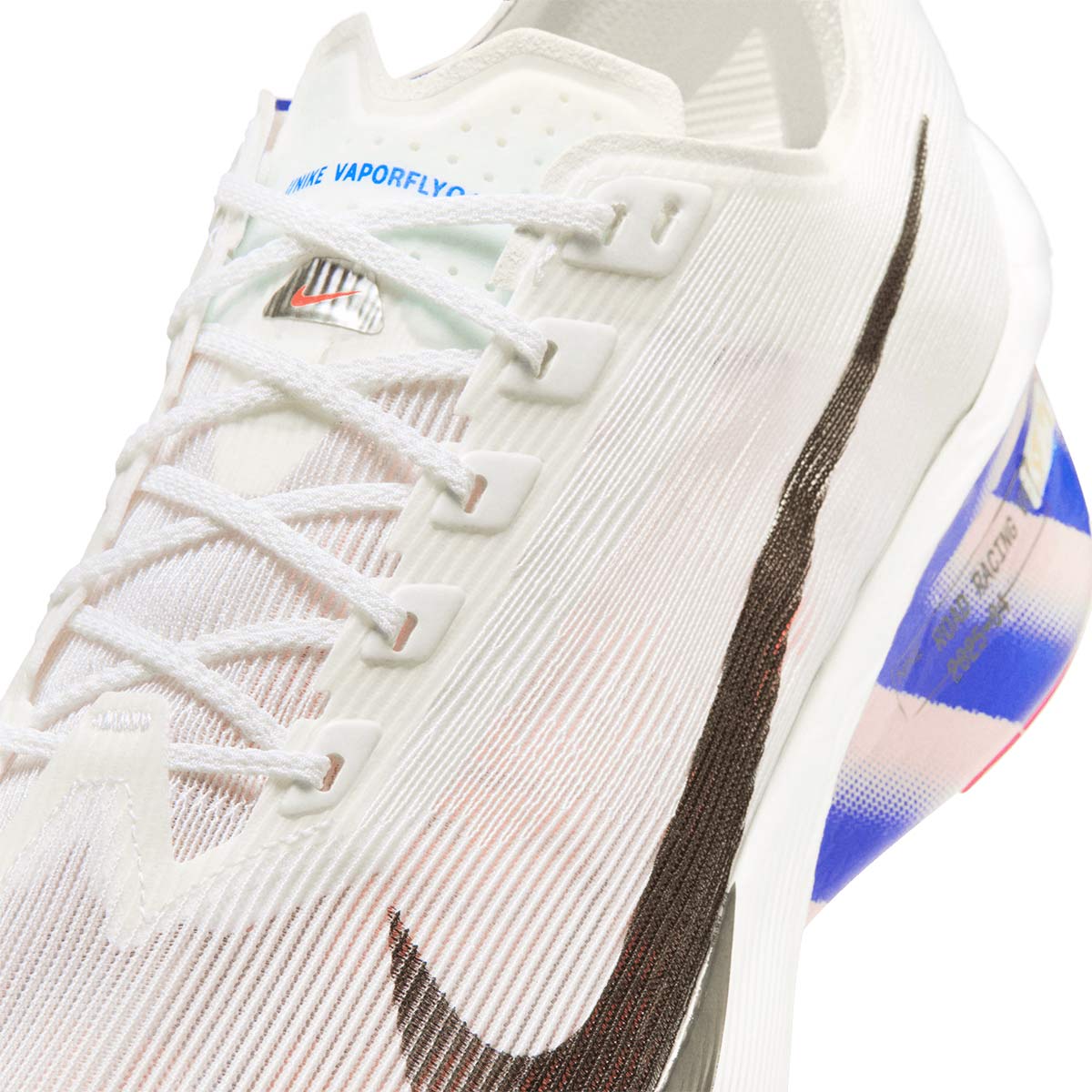 NIKE MEN ZOOMX VAPORFLY NEXT% 4 CM - WHITE/BLACK/RACERBLUE/SILTRED