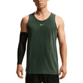 NIKE MEN AERO FIT RUNNING TANK TOP - BLACK/VOLTAGEGREEN/REFLECTIVESILV