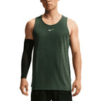 NIKE MEN AERO FIT RUNNING TANK TOP - BLACK/VOLTAGEGREEN/REFLECTIVESILV