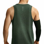 NIKE MEN AERO FIT RUNNING TANK TOP - BLACK/VOLTAGEGREEN/REFLECTIVESILV