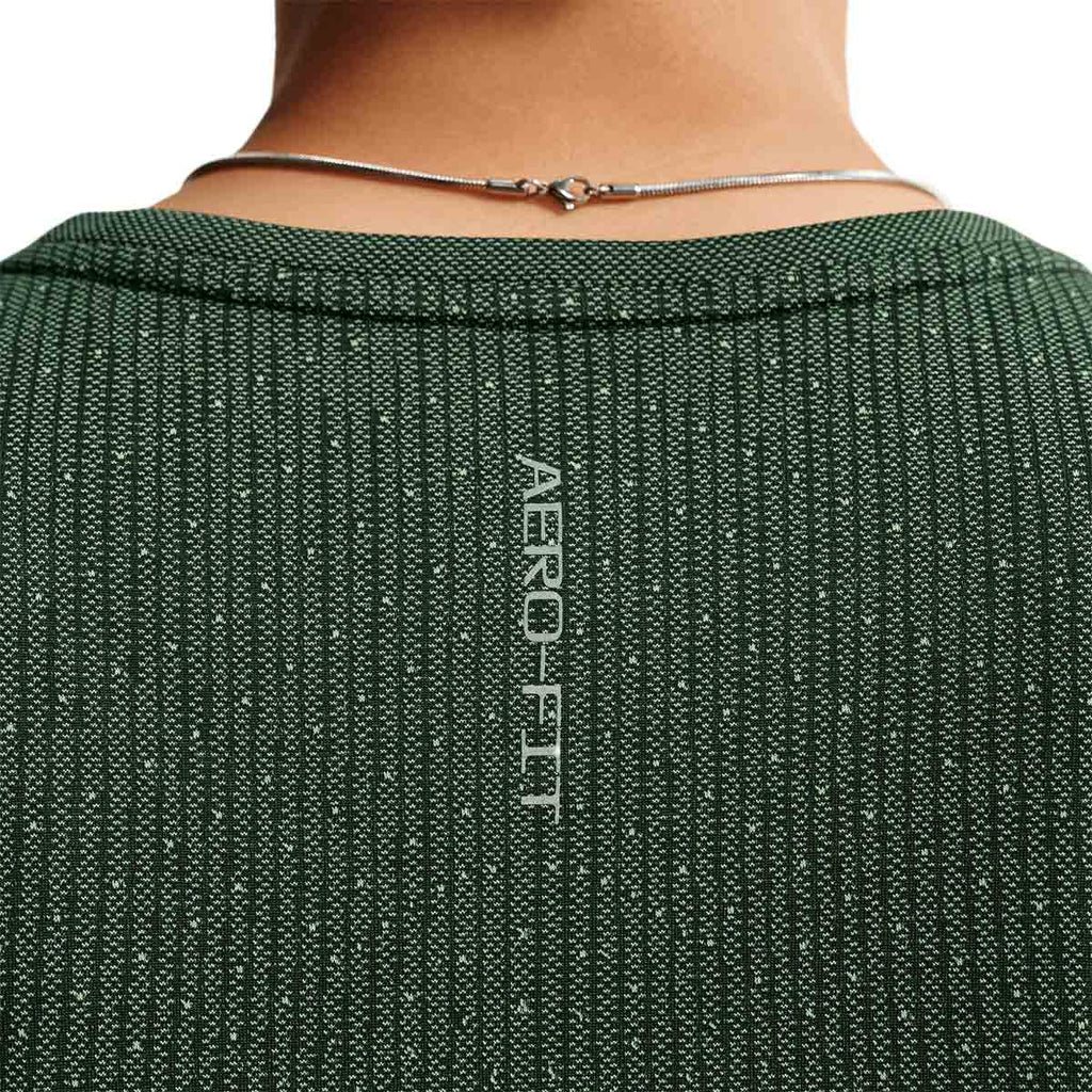 NIKE MEN AERO FIT RUNNING TANK TOP - BLACK/VOLTAGEGREEN/REFLECTIVESILV