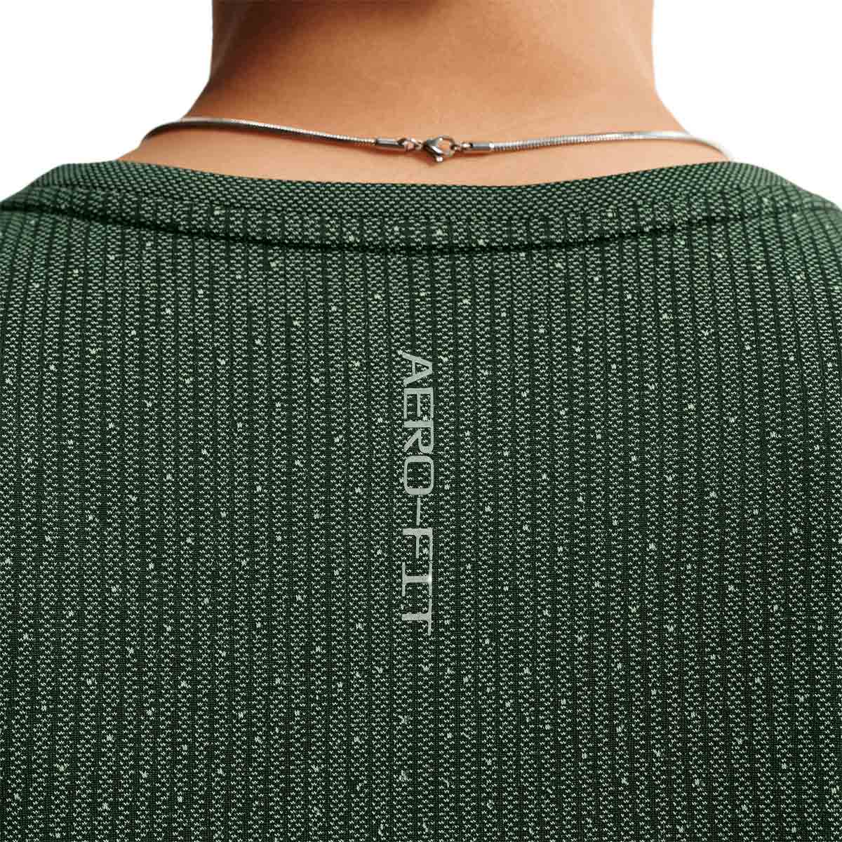 NIKE MEN AERO FIT RUNNING TANK TOP - BLACK/VOLTAGEGREEN/REFLECTIVESILV