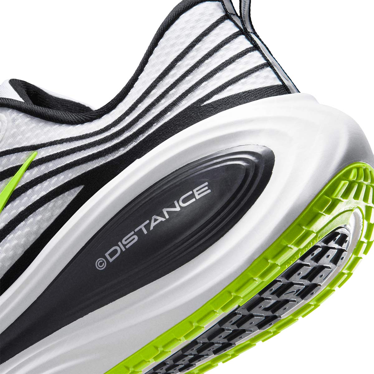 NIKE MEN VOMERO PLUS X DISTANCE - WHITE/METALLICSILVER/BLACK/VOLT